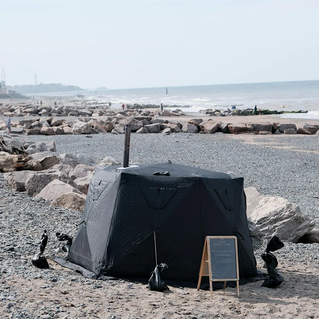 Sauna & Sea Dip at Rossall Beach, Cleveleys