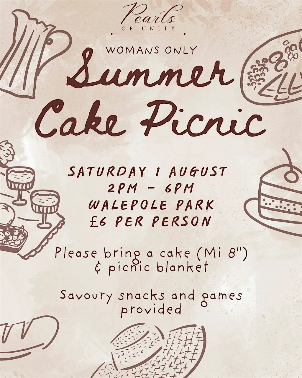 Summer Cake Picnic - Muslim Women at Walpole Park