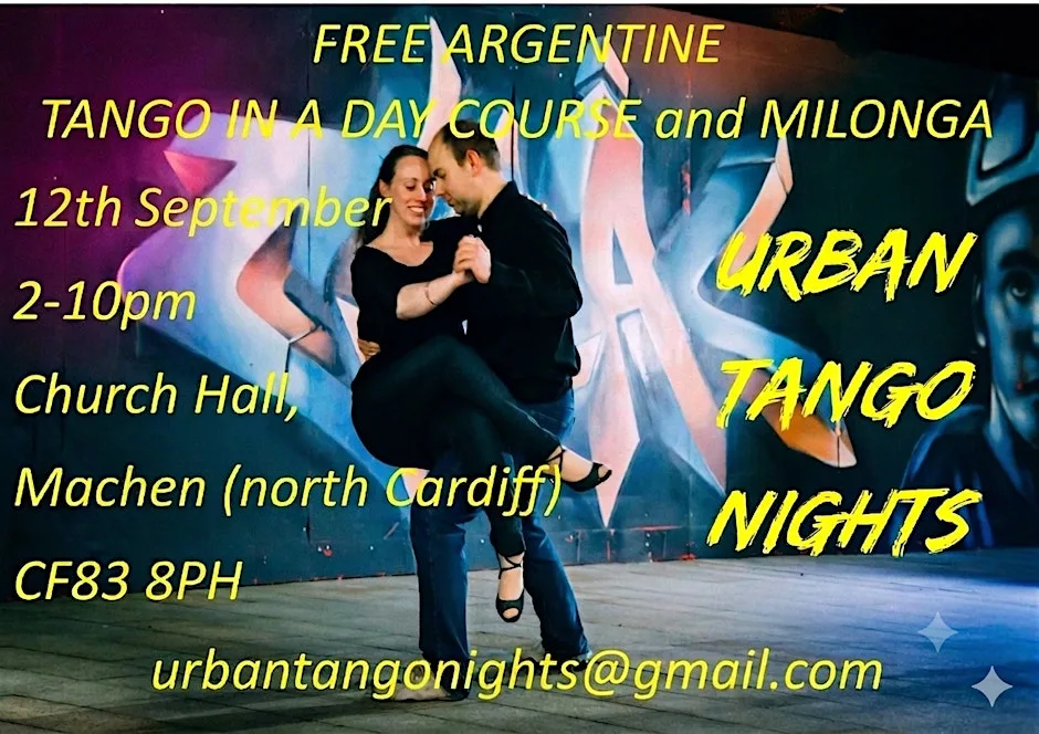 12th September FREE Argentine Tango in a Day Course and Milonga (Cardiff) at Machen Church Hall