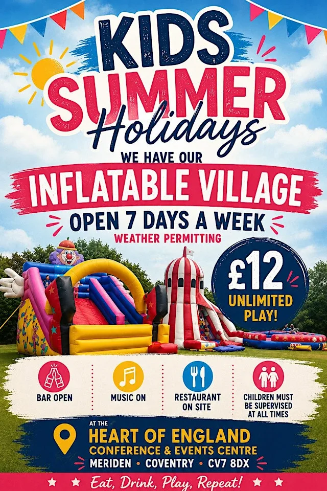 Unlimited Play Inflatable Village @ Heart of England, Coventry