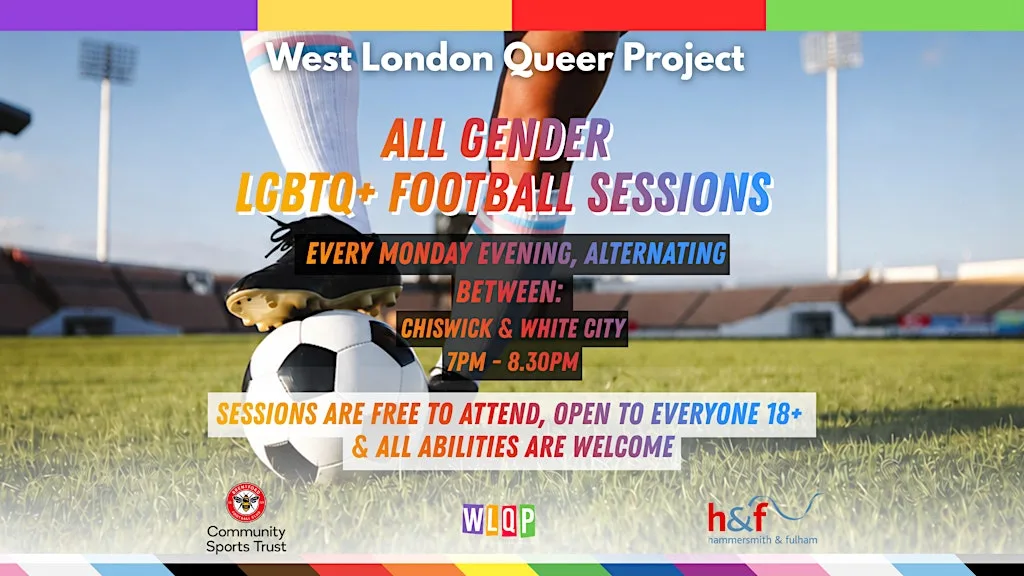 All Gender LGBTQ+ Football Sessions (Chiswick) at Quintin Hogg Memorial Sports Ground
