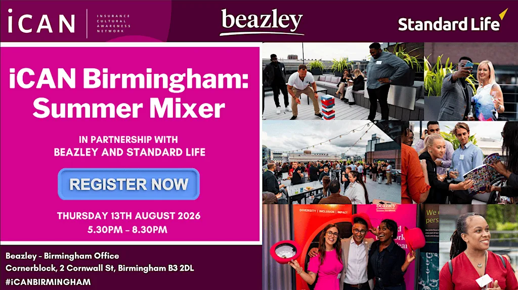 iCAN Birmingham Summer Mixer with Beazley and Standard Life
