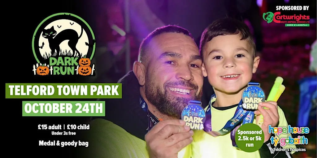 Telford Dark Run 2026 at Telford Town Park
