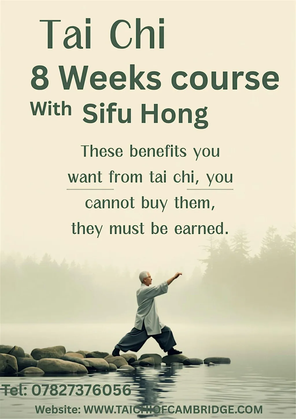 8 weeks Tai Chi Beginner course Cambridge