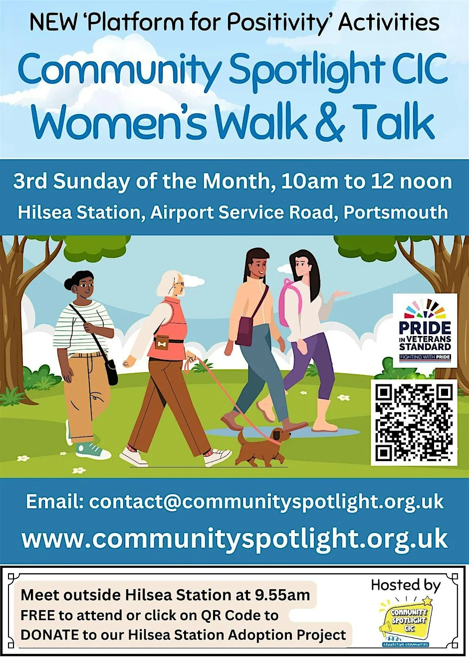Monthly Women's Wellbeing Walk at Hilsea Station