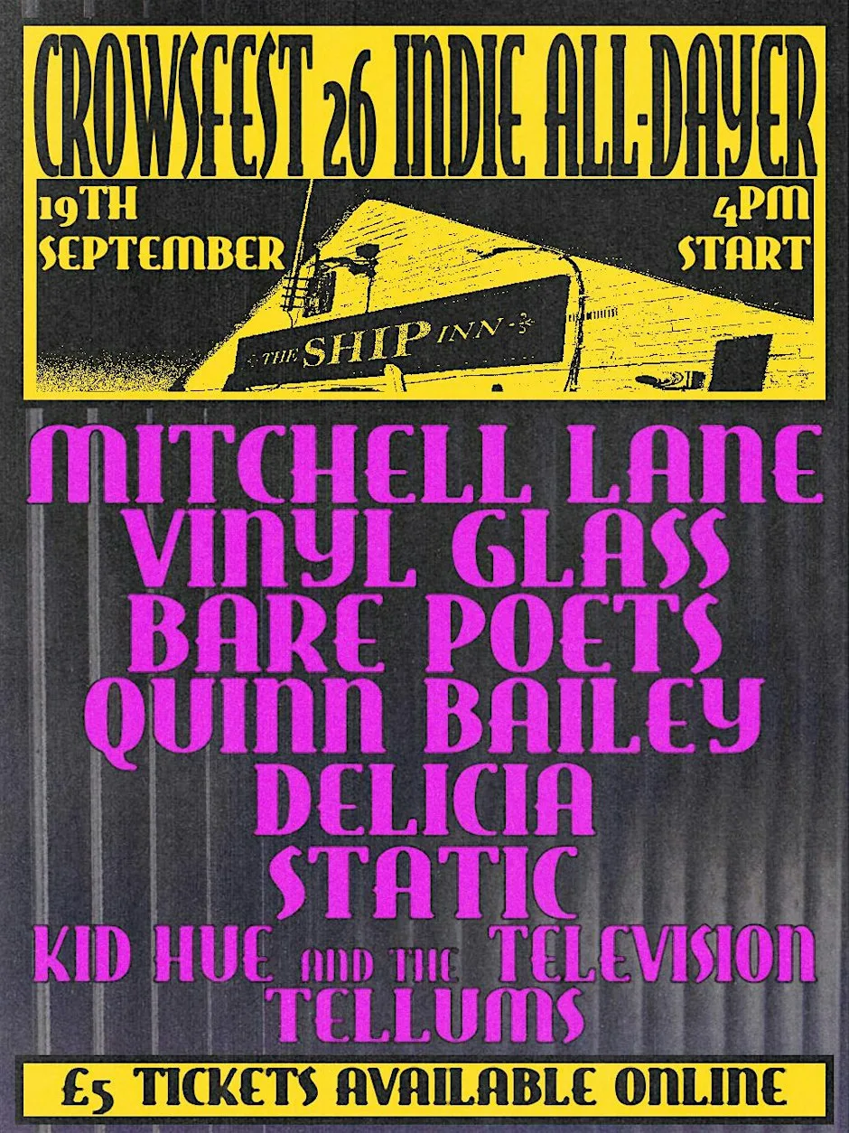 CROWSFEST '26 #5 - MITCHELL LANE / VINYLGLASS / BARE POETS + MORE at The Ship Inn, Court Lodge Road, Gillingham