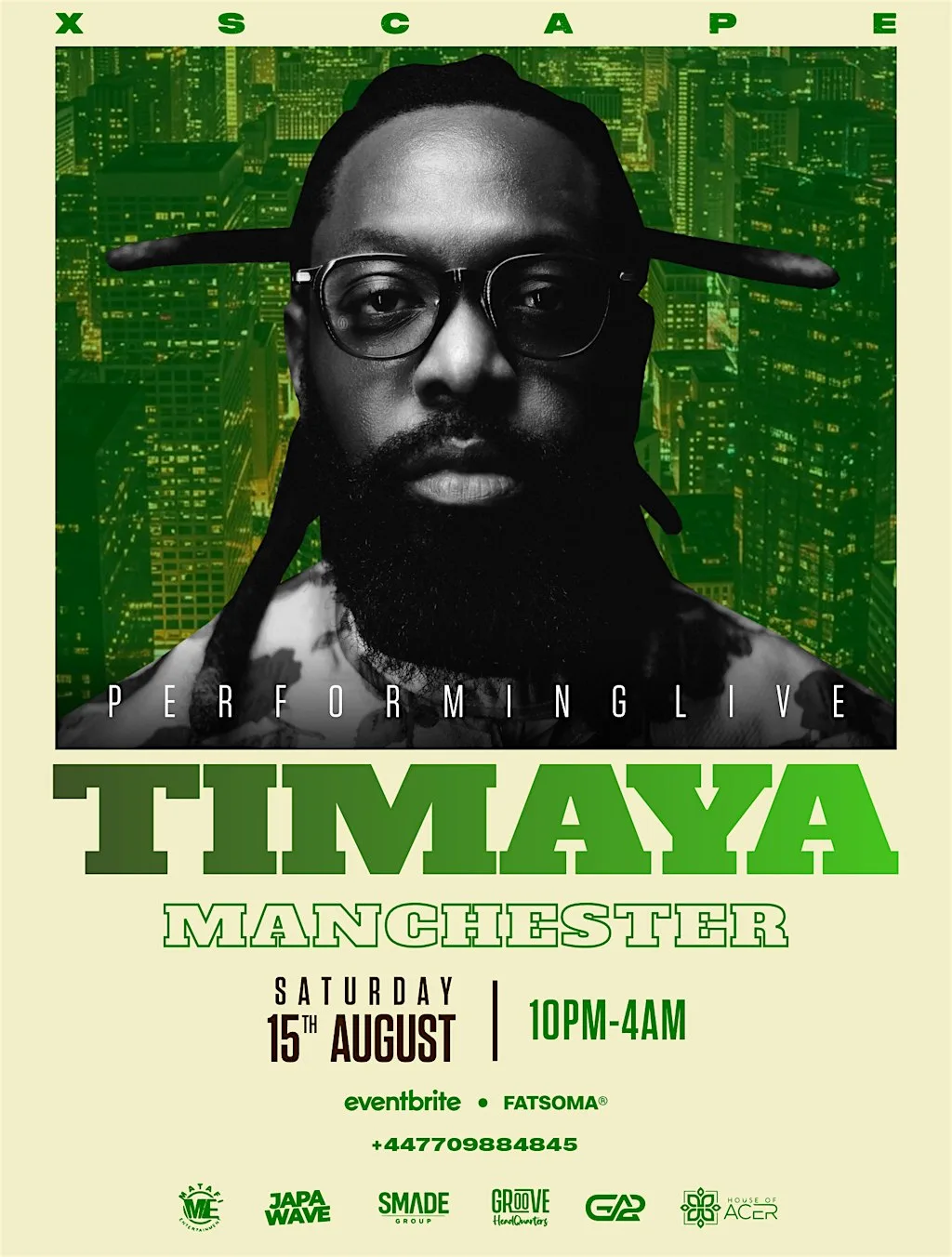TIMAYA In Manchester - Afrobeats/HipHop/Amapiano/RnB/DanceHall at Xscape Manchester