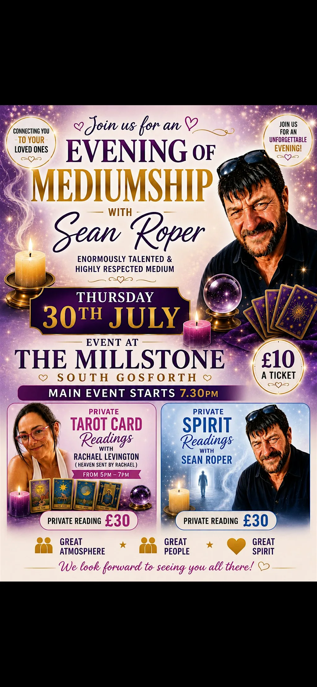 An evening of Mediumship with Sean Roper at The Millstone