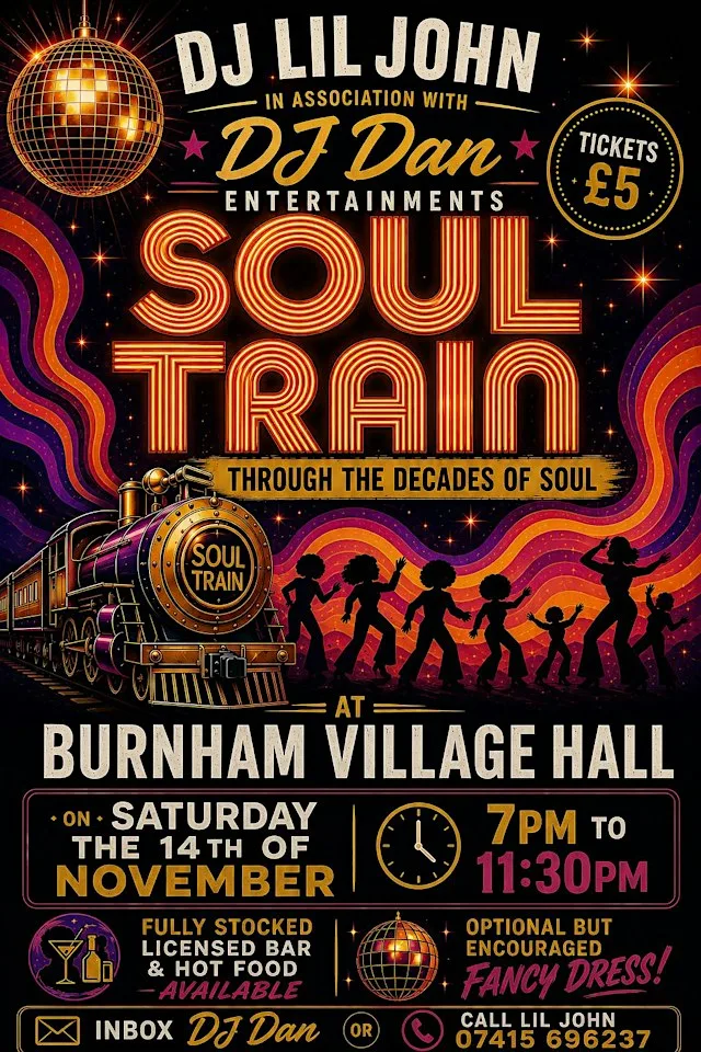 Soul Train at Burnham Village Hall