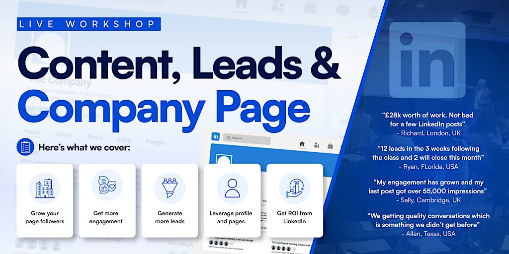 Content, Leads & Company Page: Live Workshop BRISTOL at Holiday Inn Bristol City Centre by IHG
