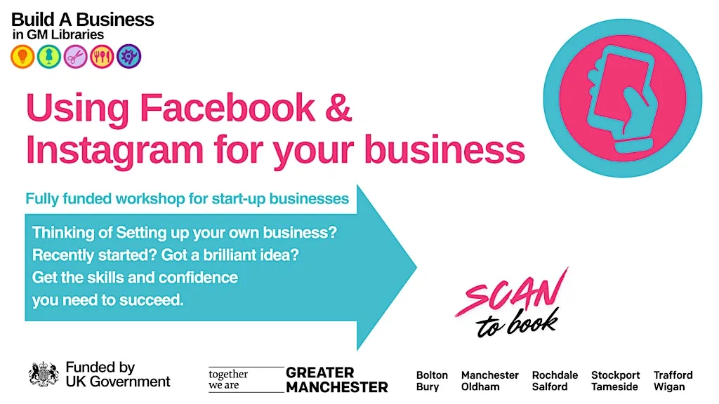 Using Facebook and Instagram for your business at Ashton Library and Information Service