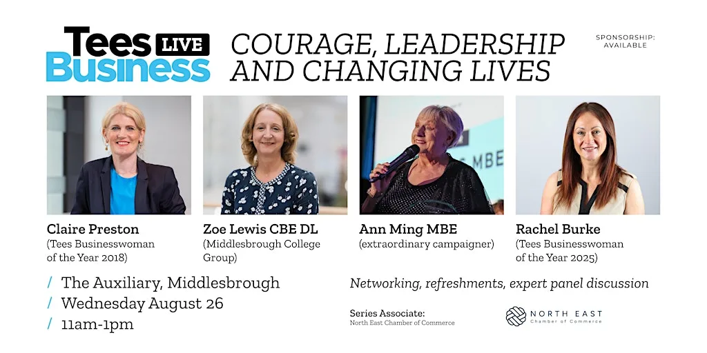 Tees Business LIVE: August 2026 at The Auxiliary