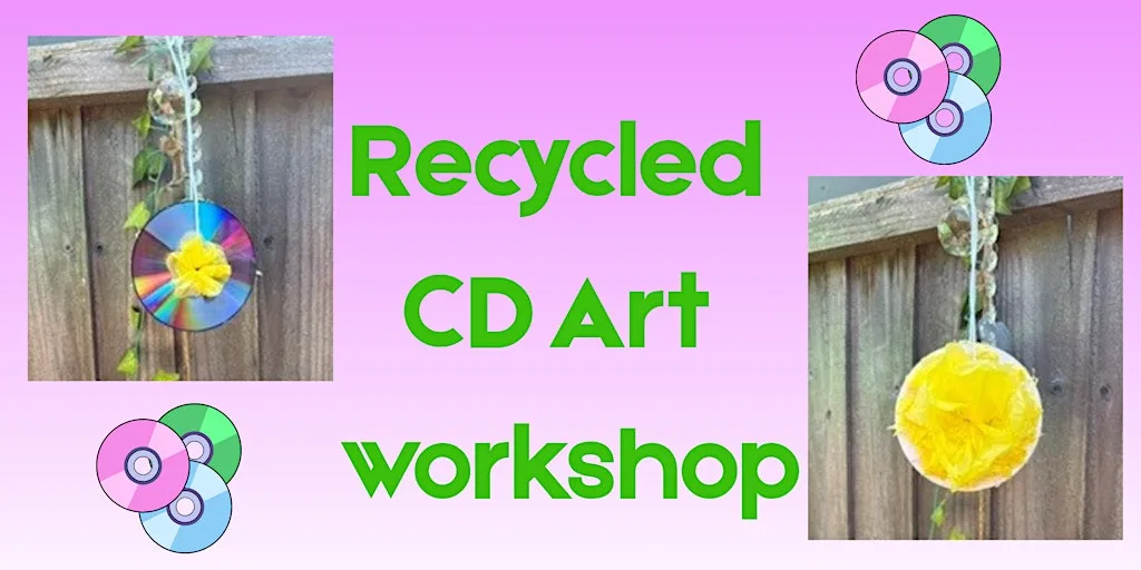 CD Upcycling Art Session for families at Shevington library! Session 1 at Shevington Library