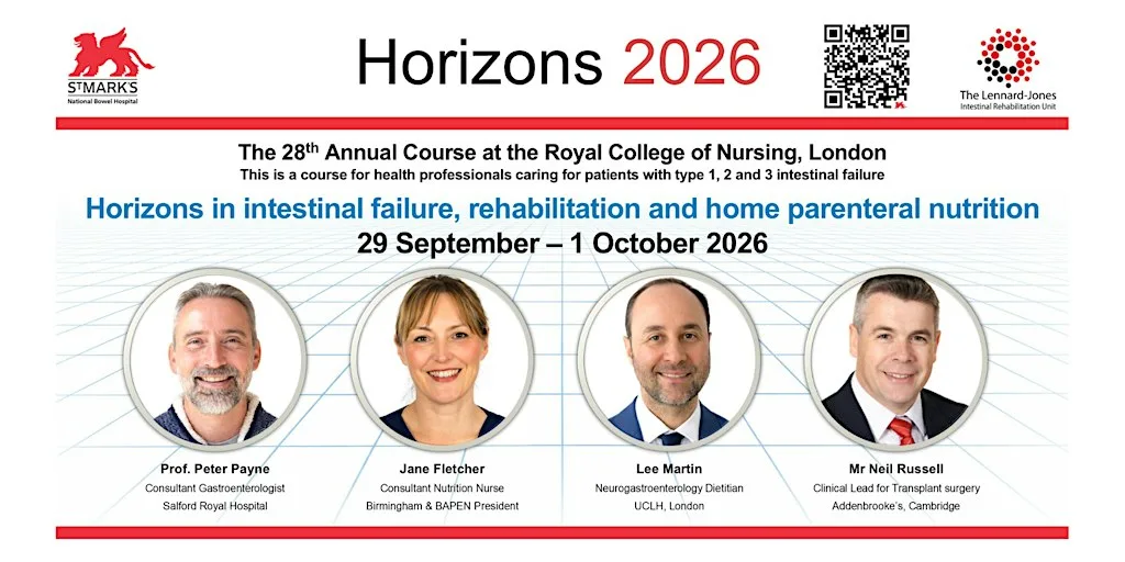 Horizons in Intestinal Failure, Rehab & Home Parenteral Nutrition - 2026 at Royal College of Nursing