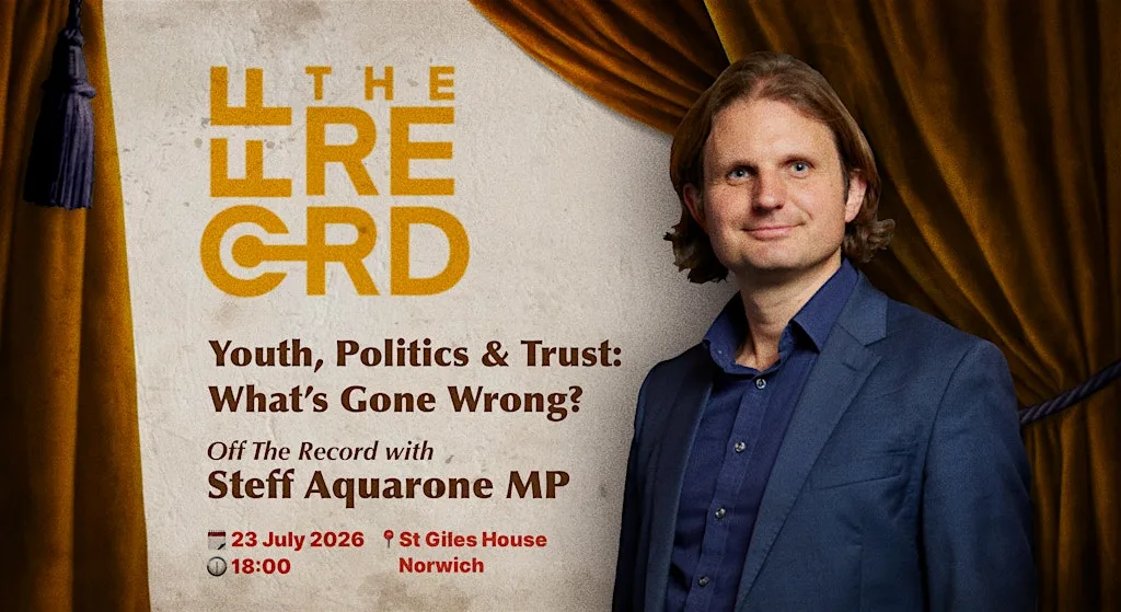 OTR: Youth, Politics & Trust with Steff Aquarone MP at St Giles House