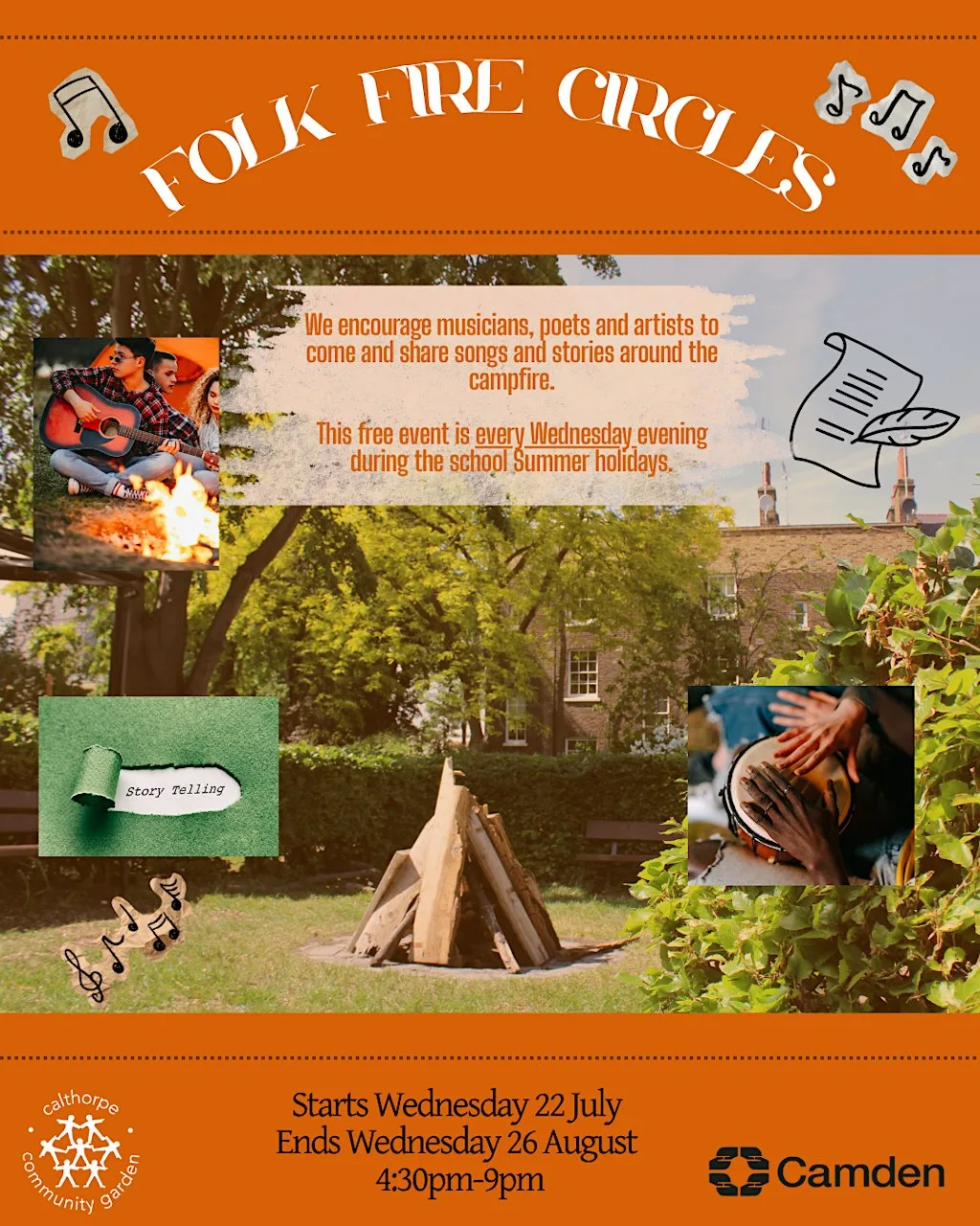 Youth Festival-Fire Circle at Calthorpe Community Garden