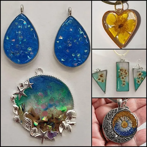 Resin jewellery with Helen COAST Funded by Swansea Council