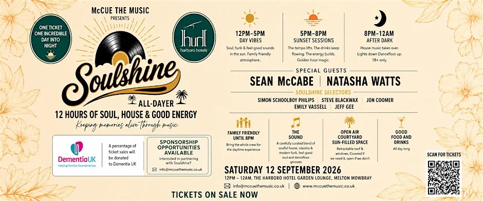 SOULSHINE All Dayer | Sean McCabe & Natasha Watts ⎮Melton Mowbray