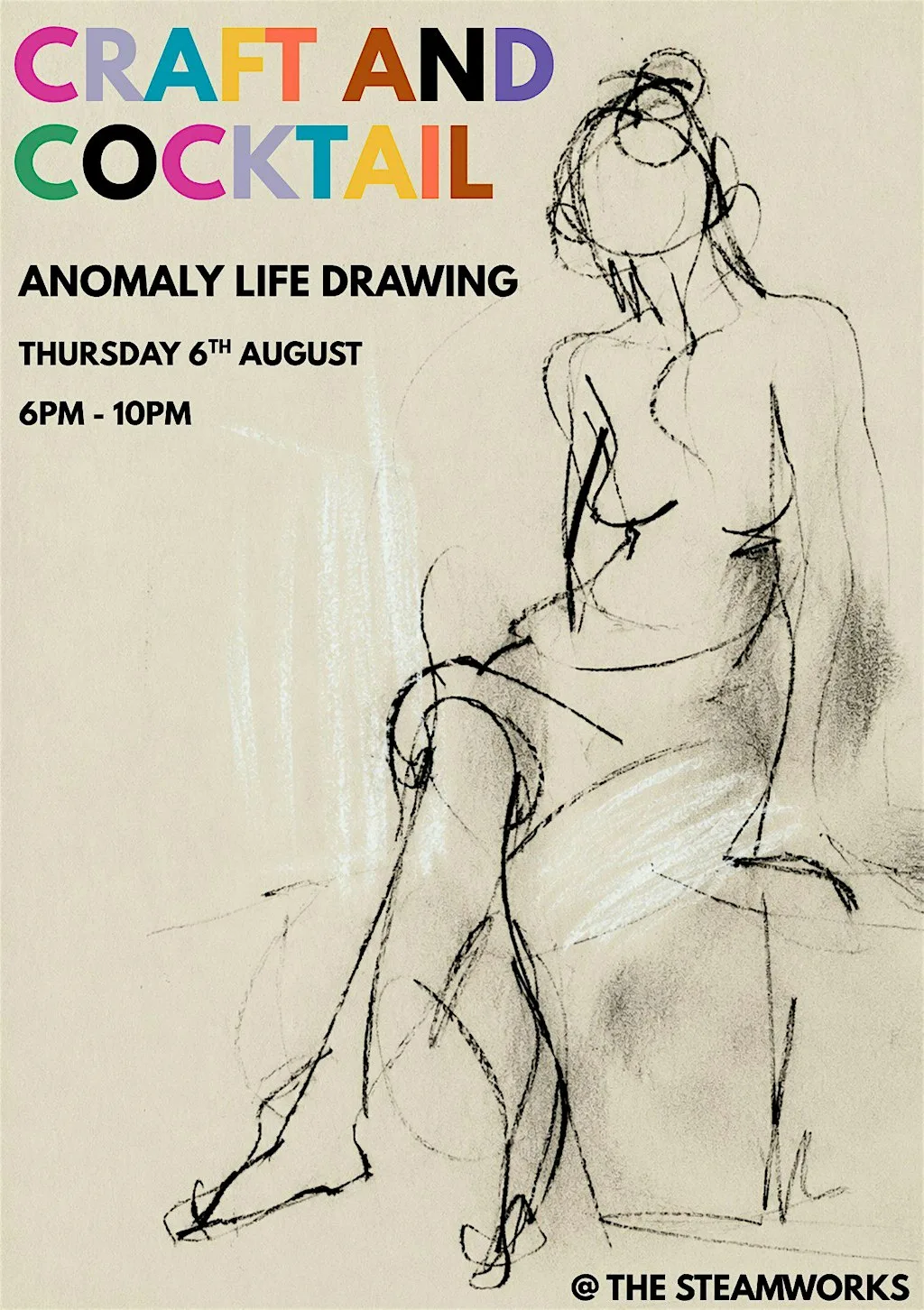 Craft and Cocktail - Life Drawing at The Steamworks