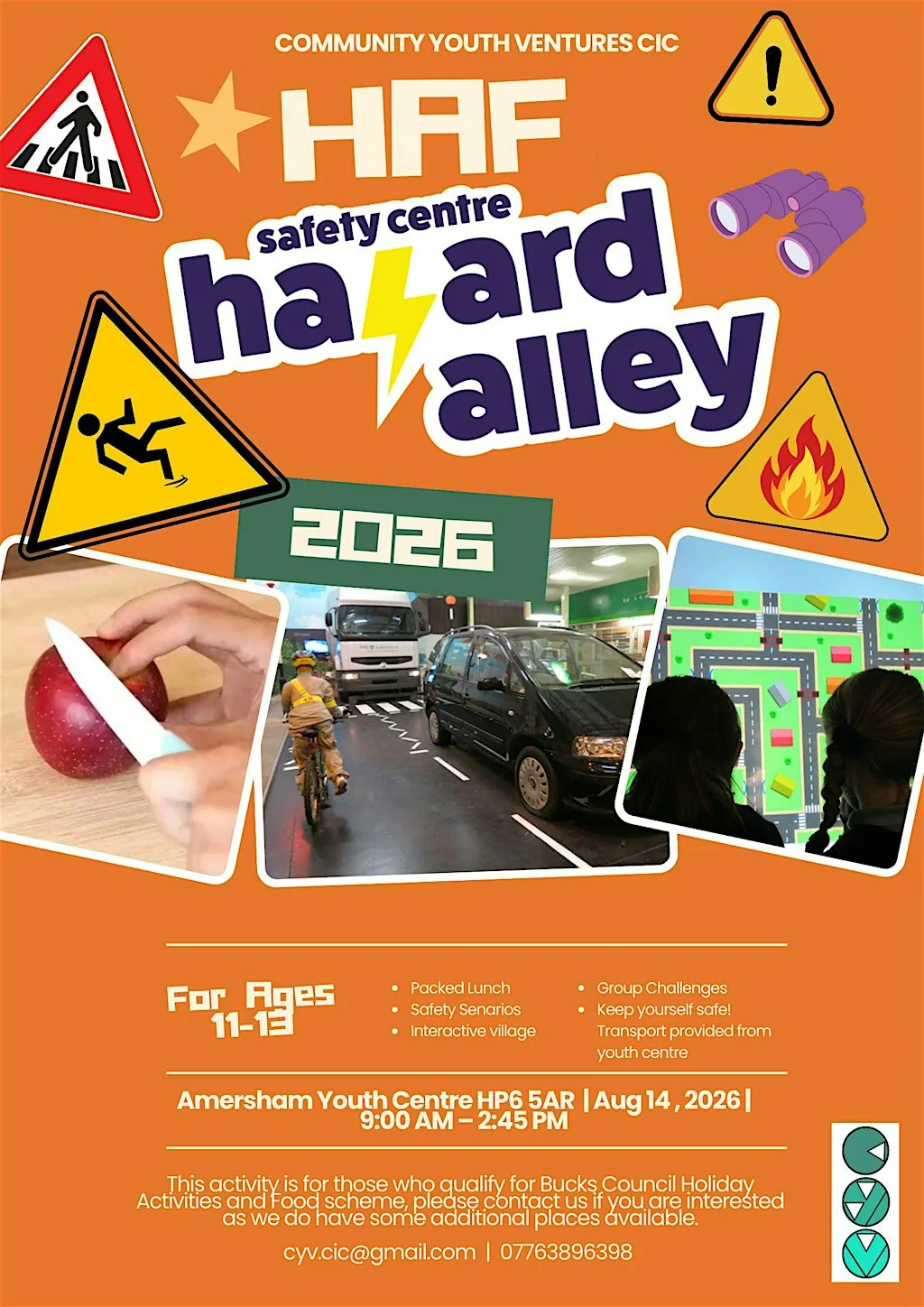 Hazard Alley Buckinghamshire HAF Trip at Amersham Youth