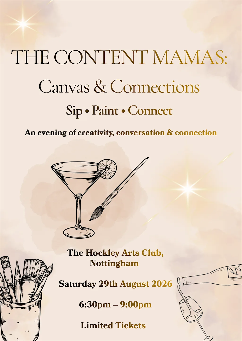 The Content Mamas: Canvas & Connections | Sip & Paint Social at The Hockley Arts Club