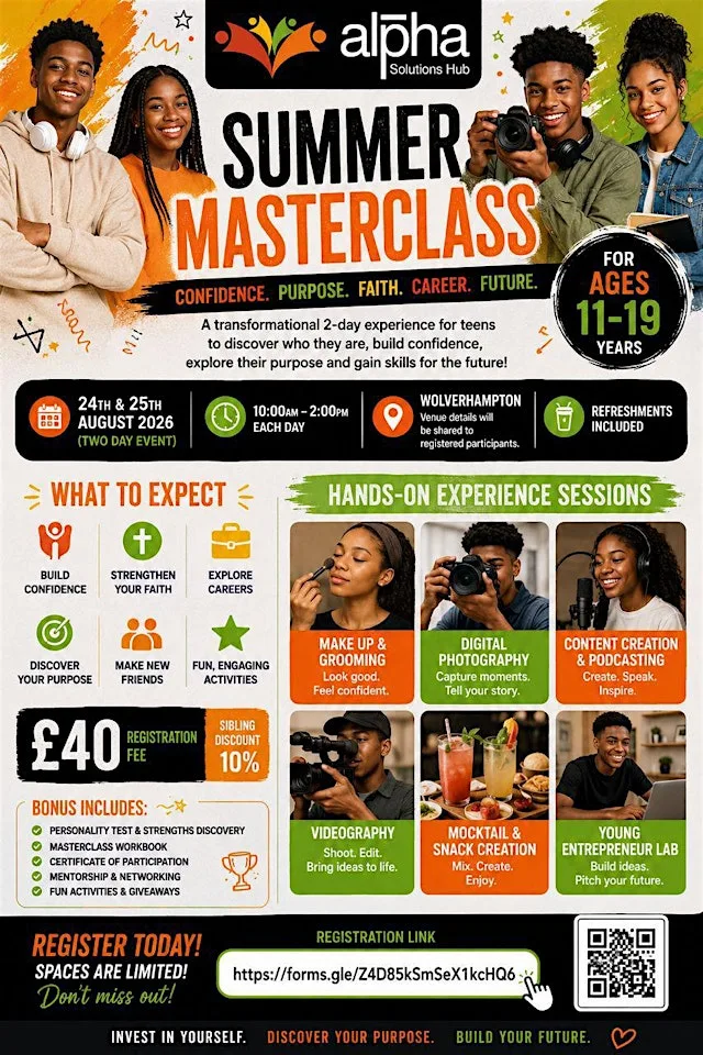 Alpha Summer Masterclass at Wolverhampton