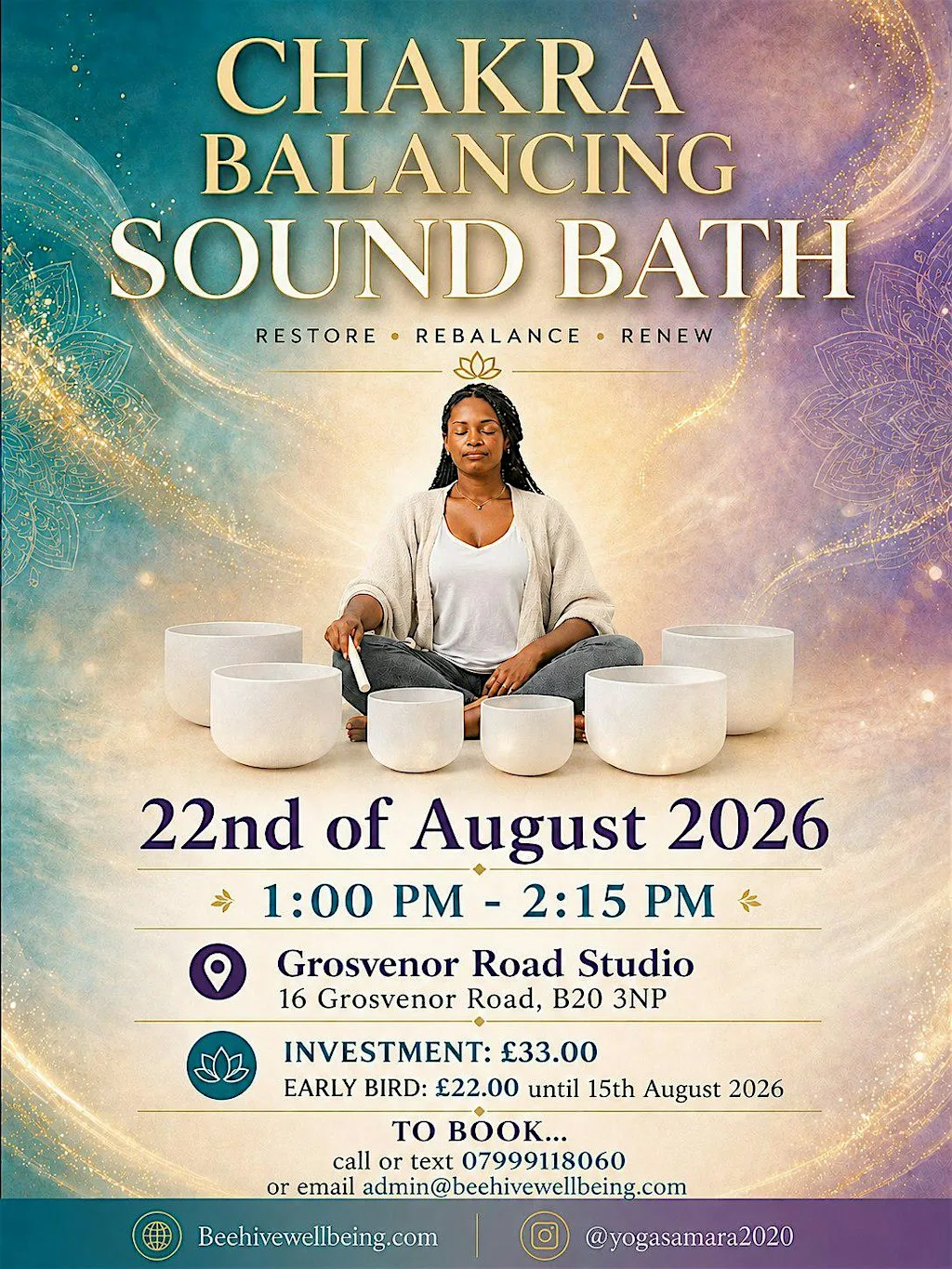 Chakra Balancing Sound Bath at Grosvenor Road Studios