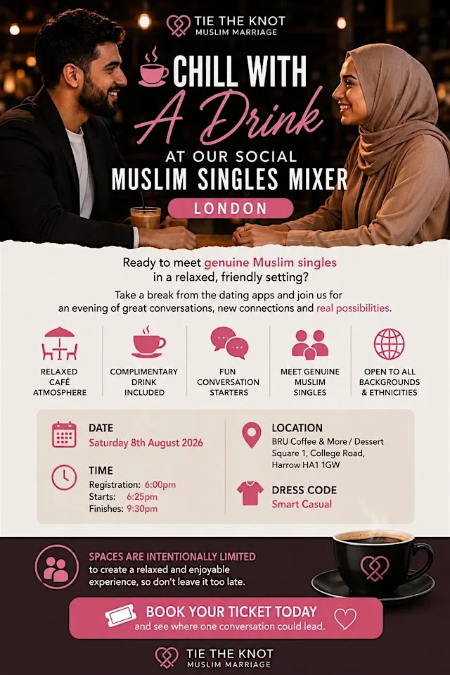 FUN COFFEE AND TEA SINGLE MUSLIM EVENT – NORTH WEST LONDON