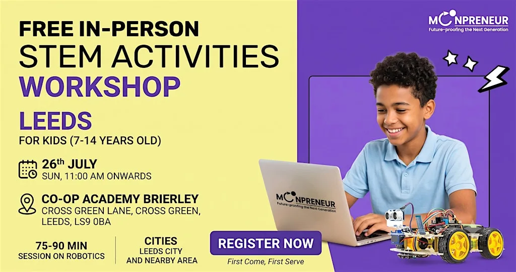 Free In-person STEM Activities for Kids in Leeds, LS(7-14 Yrs) at Co-op Academy Brierley