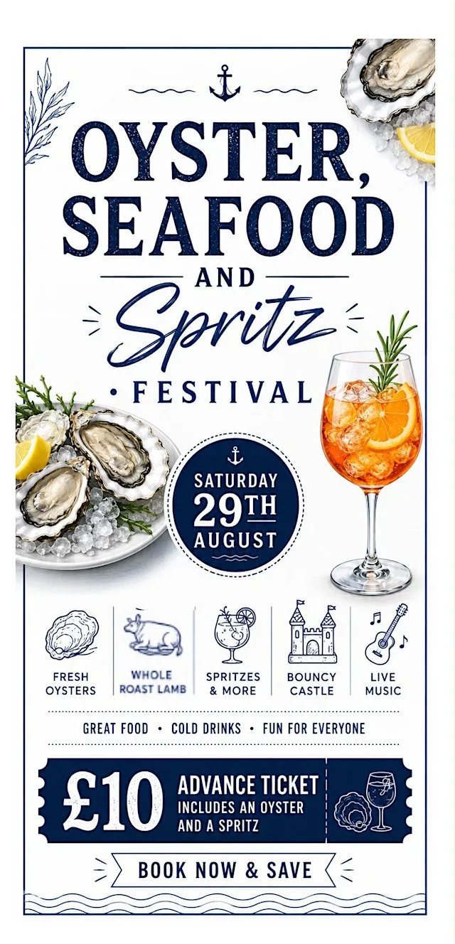Oyster, seafood & spritz festival at The Five Bells, Leighton Buzzard