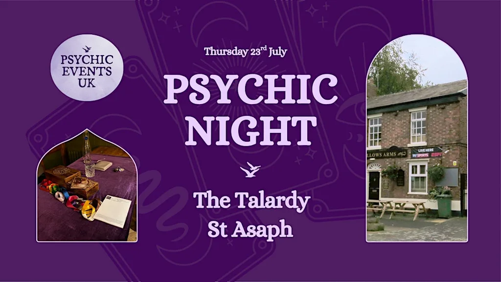 PSYCHIC READINGS NIGHT Thursday 23rd July, The Talardy Hotel, Saint Asaph