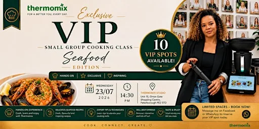 Exclusive VIP Seafood Cooking Class. at Unit 15 Thermomix Cooking Studio