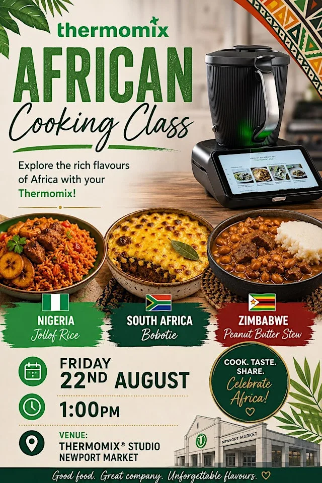 African Cooking class with Thermomix at Thermomix Branch Newport indoor market