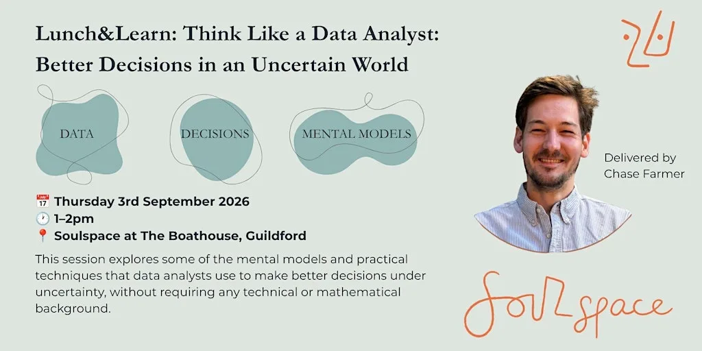 Think Like a Data Analyst: Better Decisions in an Uncertain World at Soulspace at The Boathouse, Guildford, Millbrook, Guildford