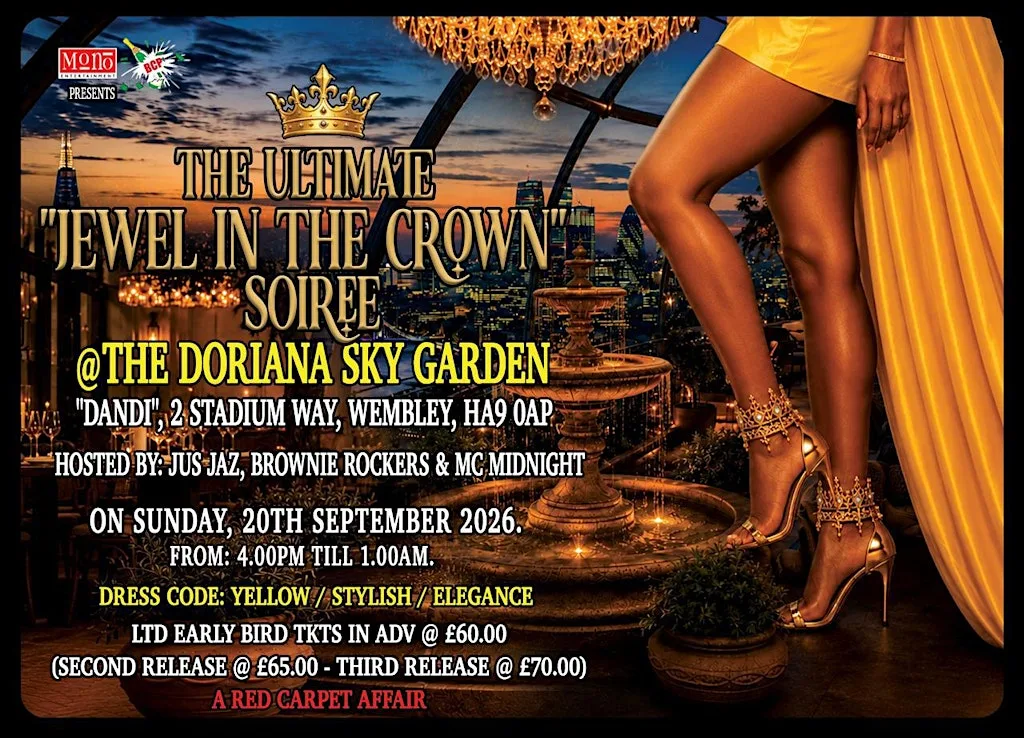 The Ultimate "Jewel In The Crown" Soiree at The Doriana Sky Garden