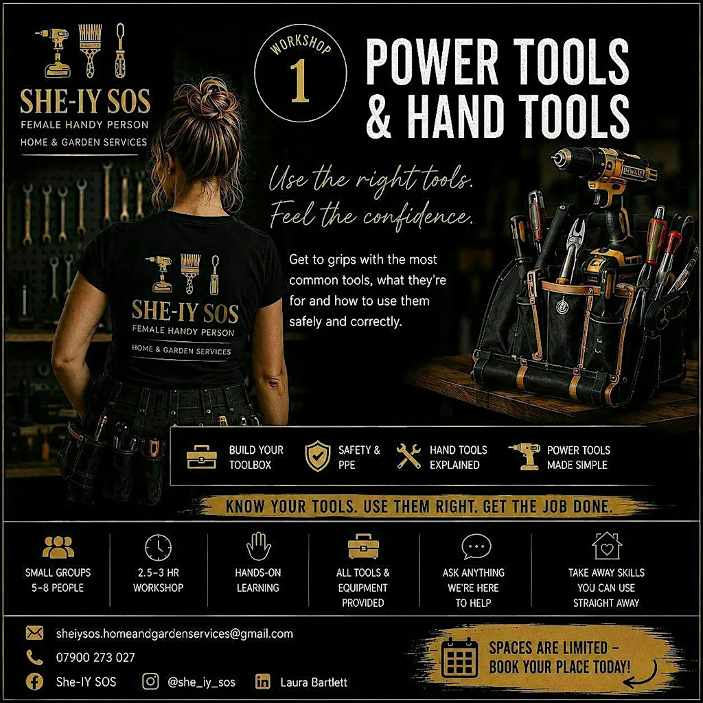 She-IY SOS Confidence Workshops - Power Tools & Hand Tools