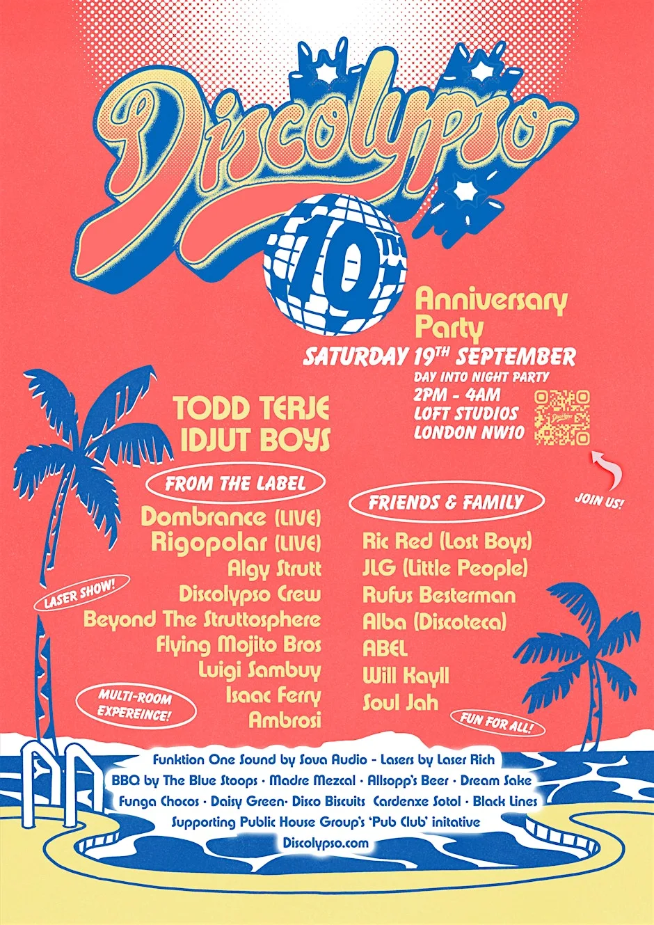 Discolypso Day Into Night Party w: TODD TERJE / IDJUT BOYS / DOMBRANCE +++ at Loft Studios