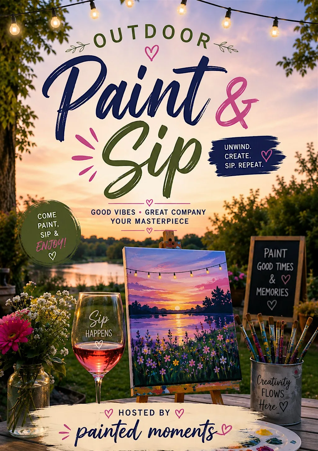 Painted Moments : Summer Paint and Sip at Gatis Community Space