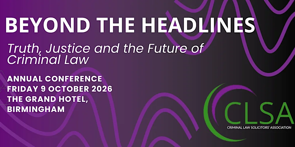 CLSA Conference and AGM Friday 9th October 2026 at The Grand Hotel Birmingham