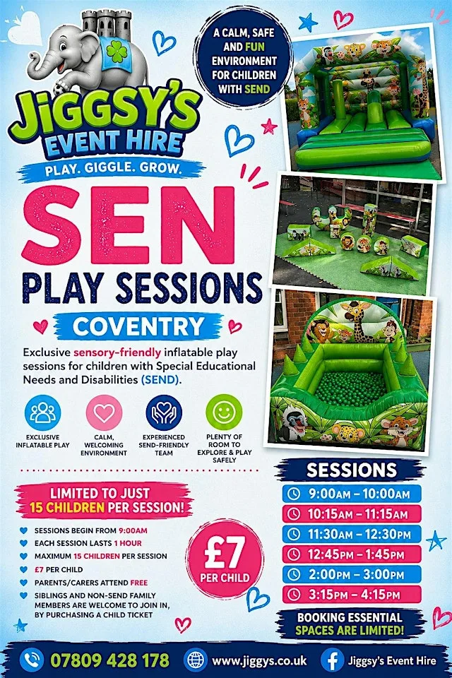 Jiggsy's SEND stay and play sessions at Coventry Kung Fu