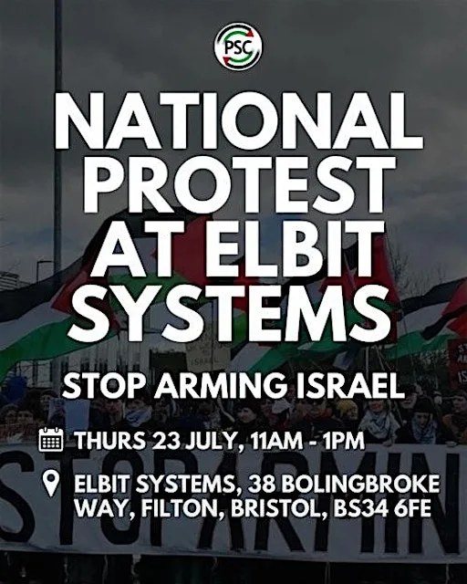 Dorset PSC Coach for National Protest at Elbit Systems - 23rd July 2026 at Elbit Systems