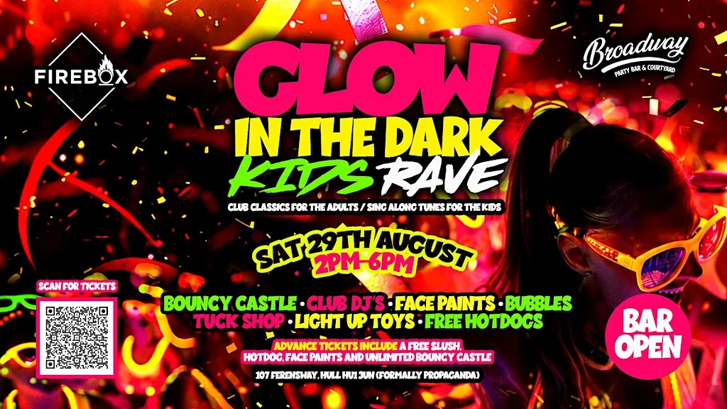 Glow in the Dark Kids Rave at 107 Ferensway