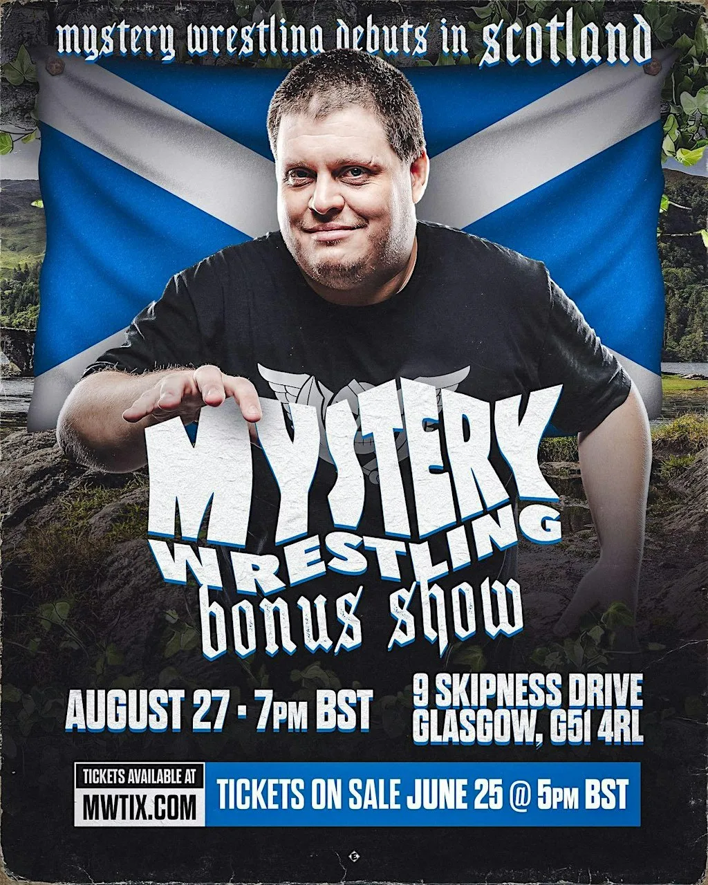 Evil Uno’s Mystery Wrestling in Glasgow at Church of Wrestling