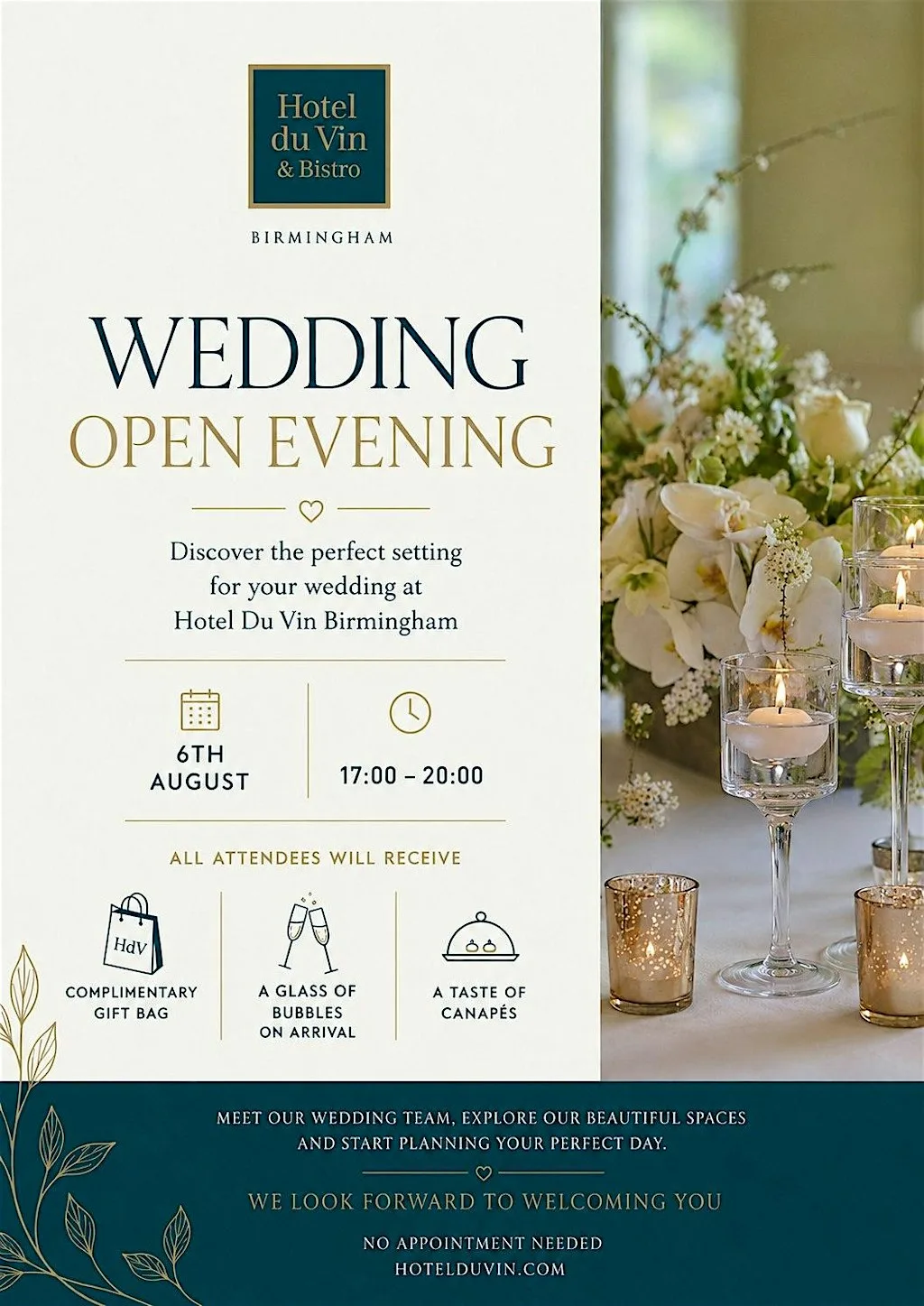 Wedding Open Evening at Hotel du Vin Birmingham