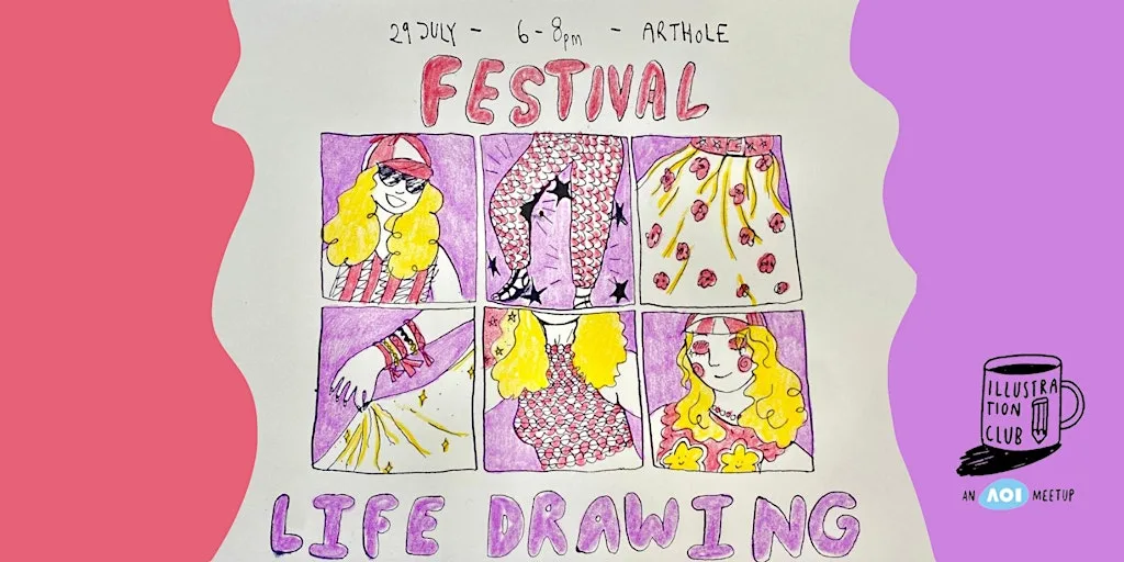 Festival Live Drawing / Illustration Club / Cardiff illustrator meet-up at ArtHole CIC