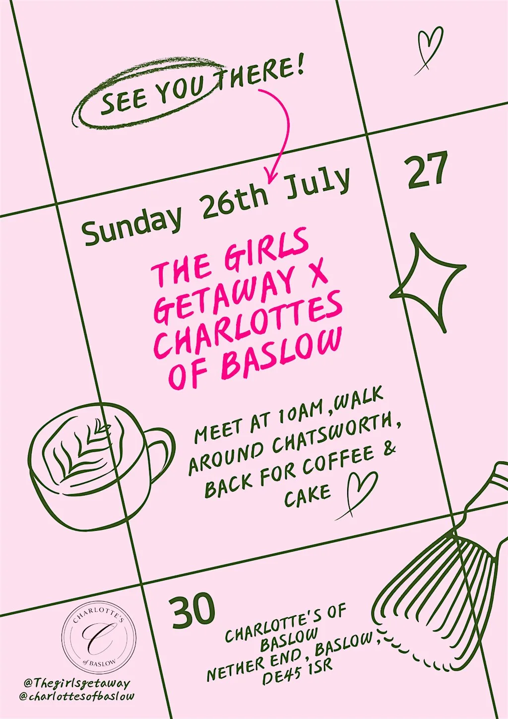 The Girls Getaway x Charlotte's of Baslow at Charlottes of Baslow