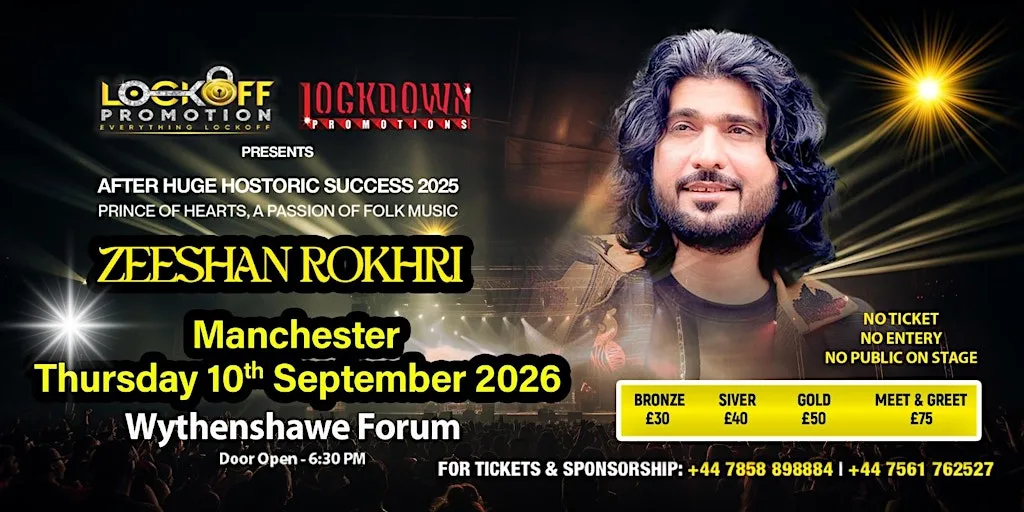 ZEESHAN ROKHRI UK TOUR 2026 at Wythenshawe Forum