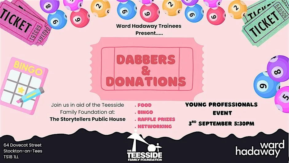 Dabbers & Donations x Ward Hadaway Teesside at The Storytellers Public House