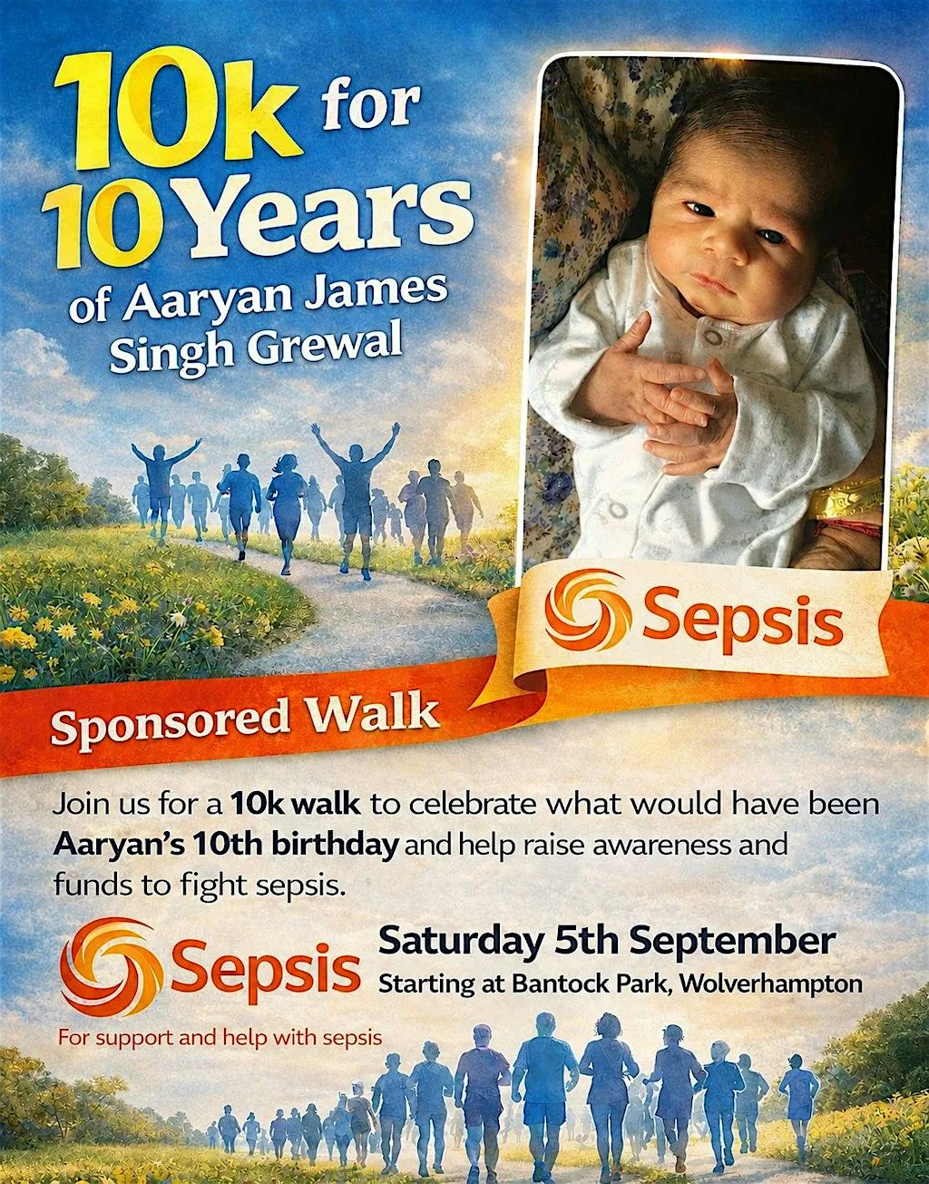 10k For 10 Years of Aaryan James Singh Grewal at Bantock Park