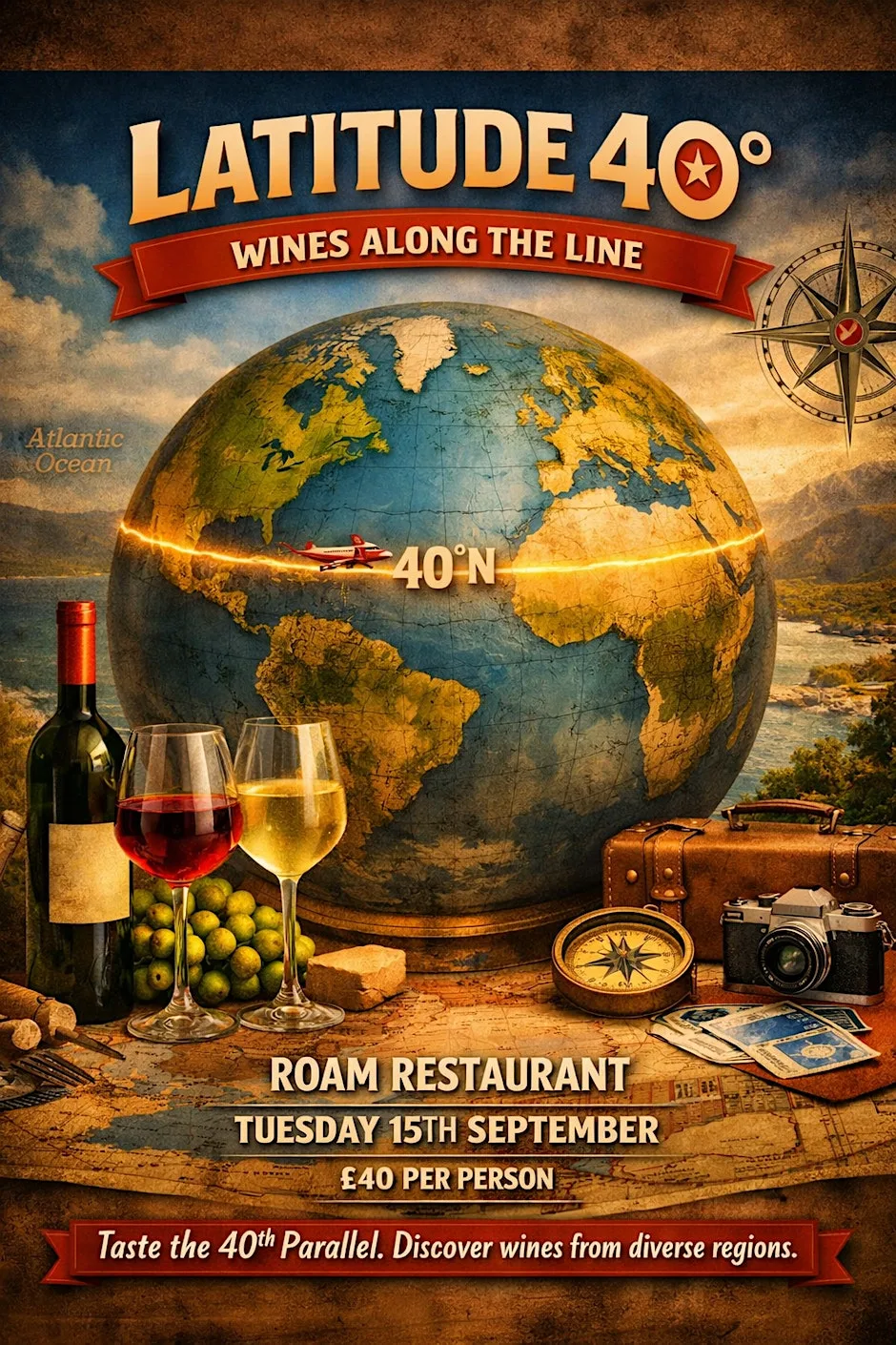 Latitude 40°-Wines Along the Line at Roam